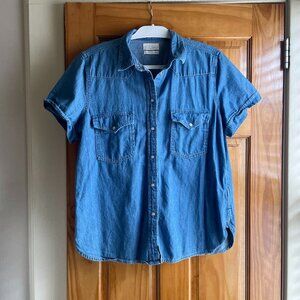 Short Sleeve Denim J. Crew Shirt- Size M